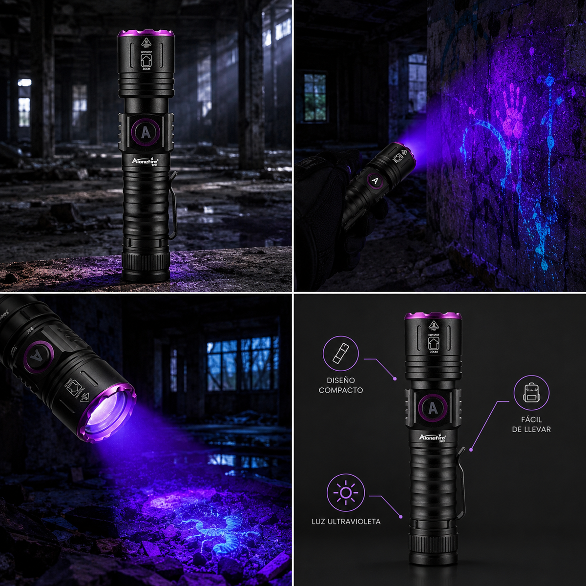 Linterna de luz UV