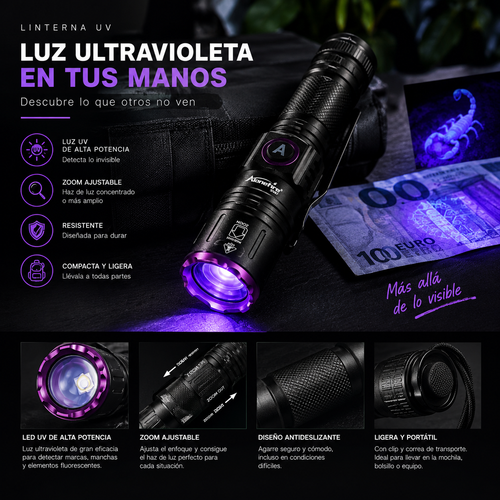 Linterna de luz UV